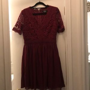 Maroon cocktail dress